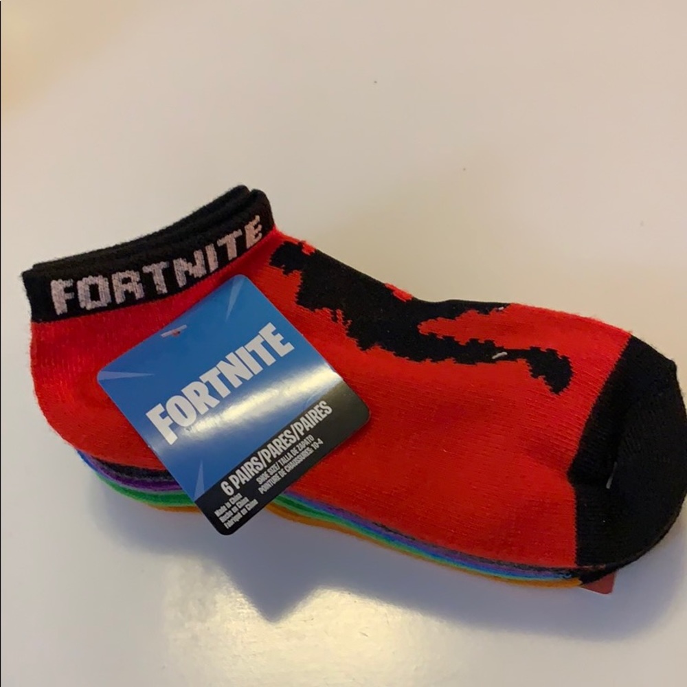 Fortnite kids socks (6pk) new